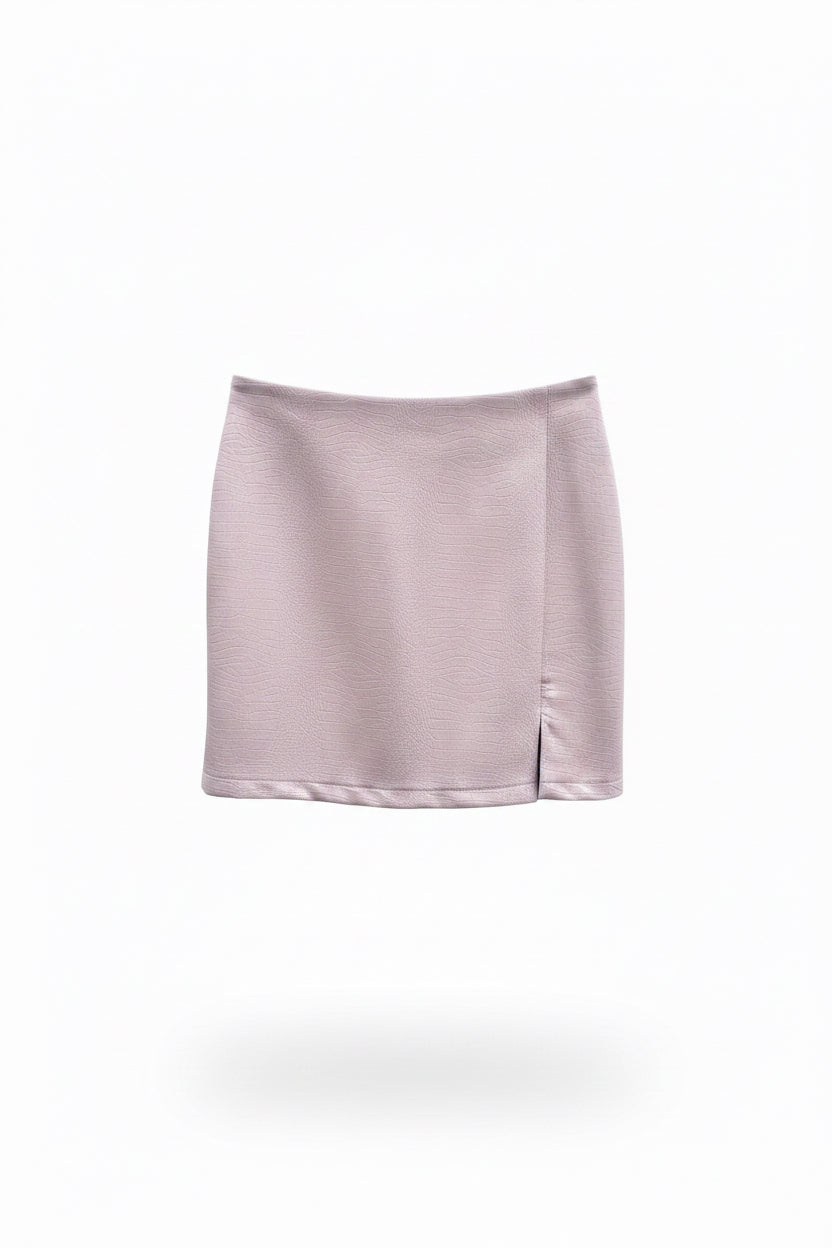 Blush Luxe Vegan Leather Mini Skirt