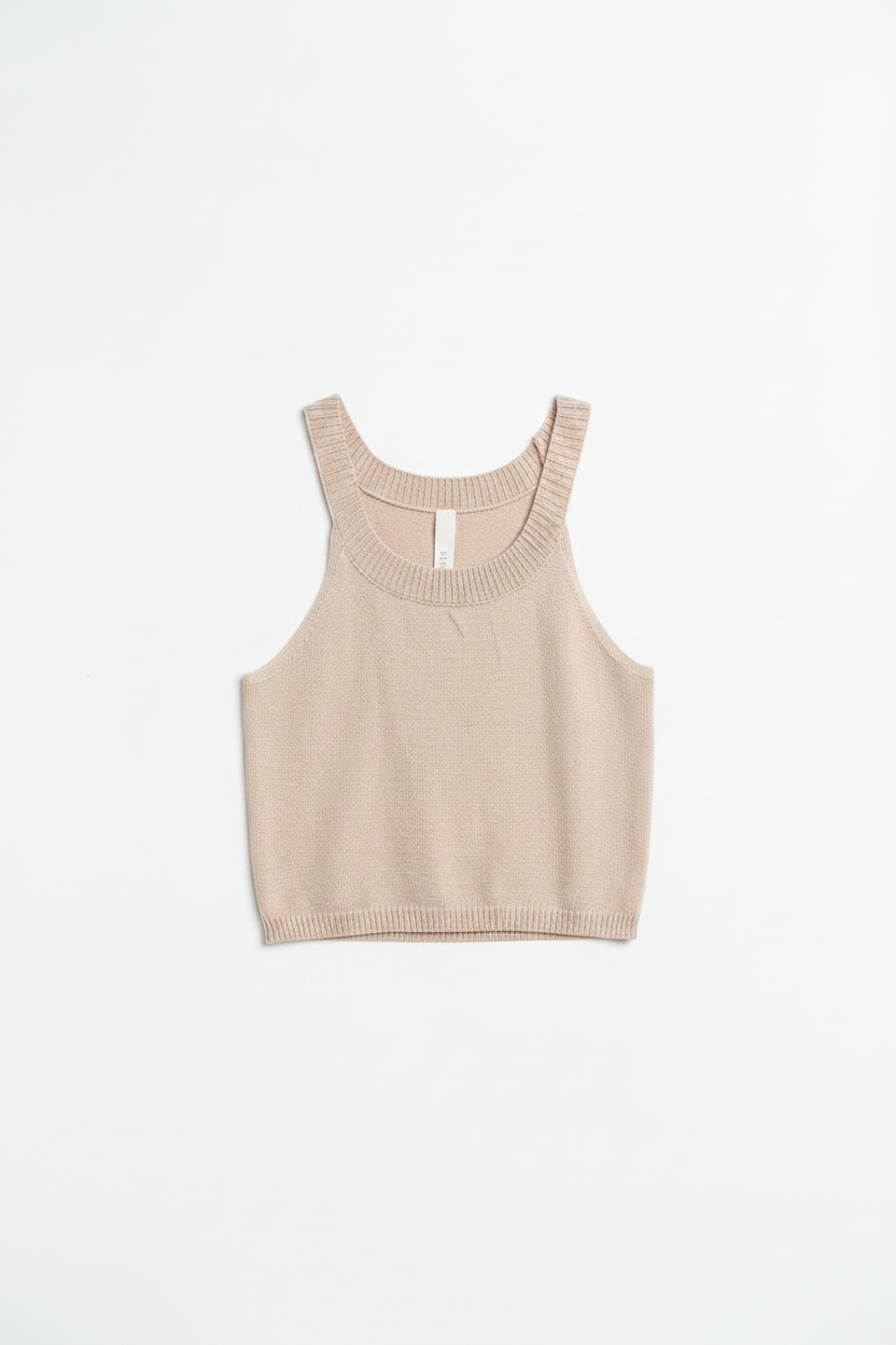 Essential Nude Knit Crop Top