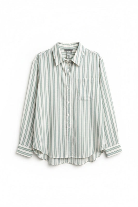 Coastal Classic Striped Button-Down Shirt