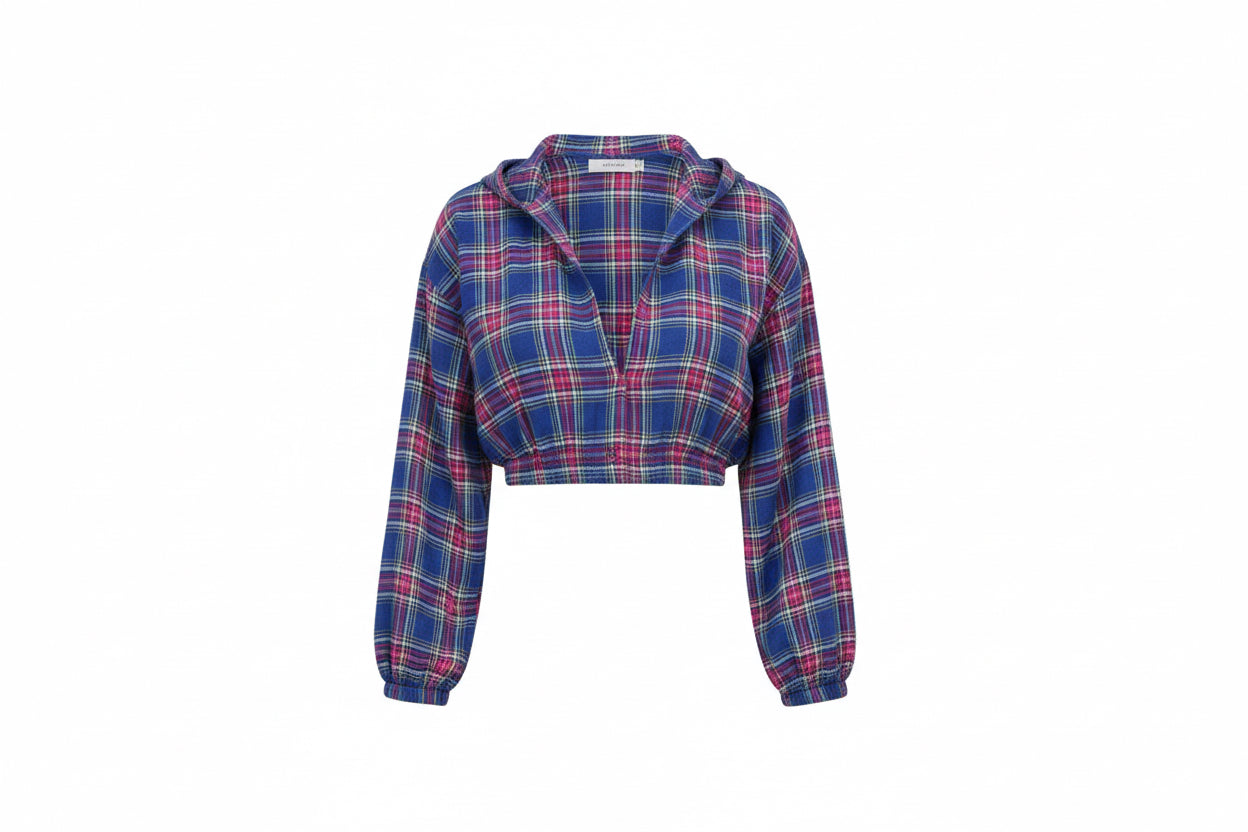 Cropped Plaid Top