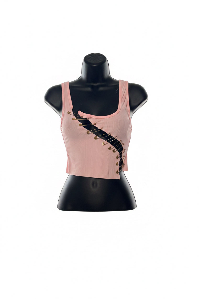 Blush Rebel Cutout Crop Top