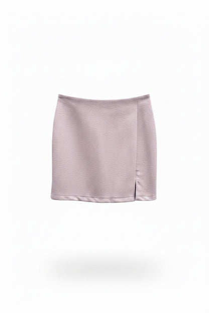 Blush Luxe Vegan Leather Mini Skirt