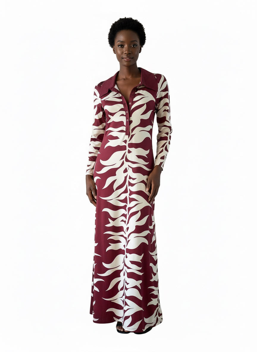 Zebra Printed Dress (Bright Pink)