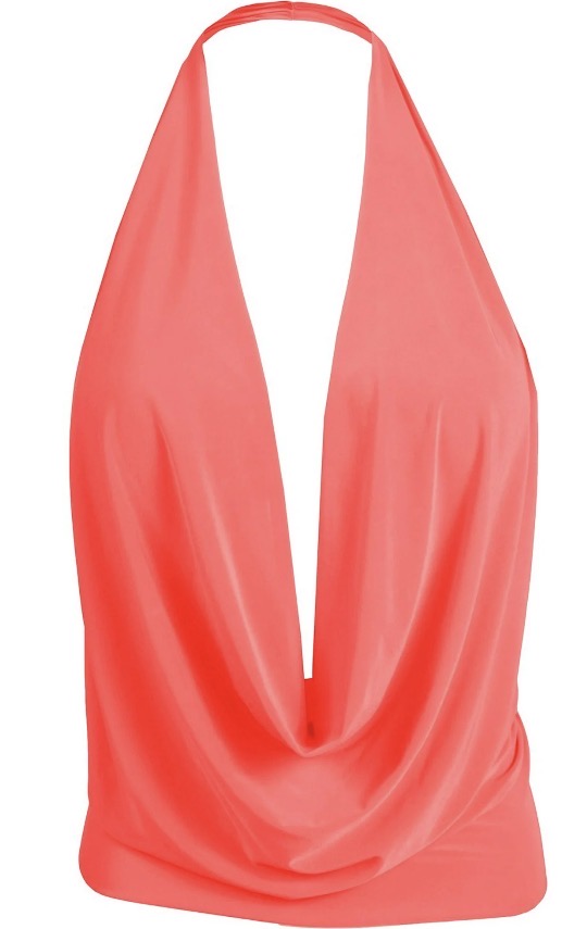 Draped Halter Neck Top