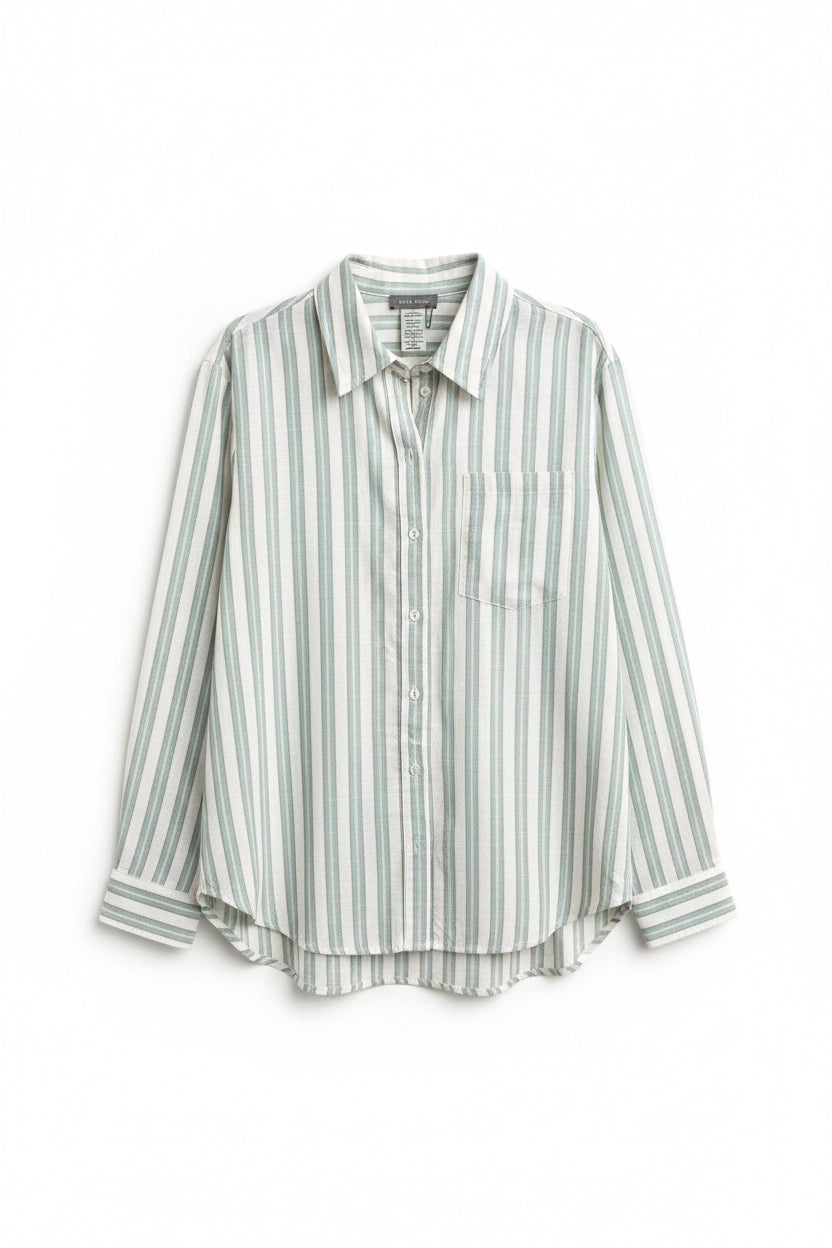 Coastal Classic Striped Button-Down Shirt