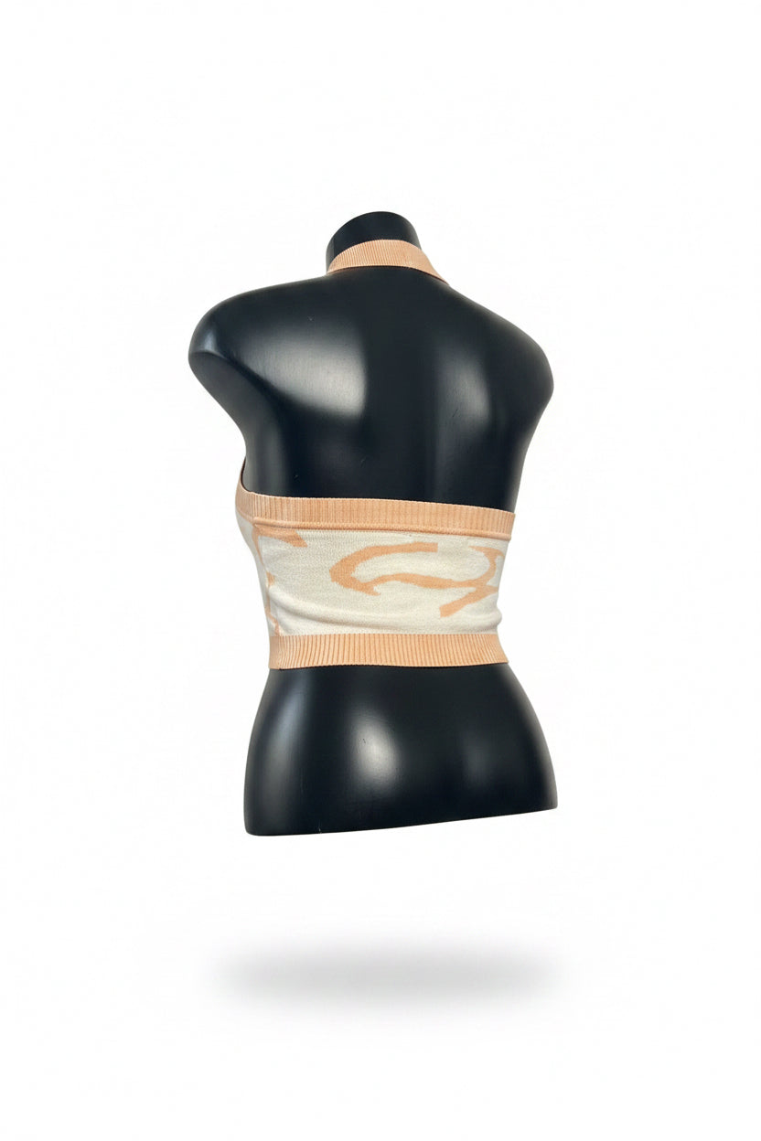 Sunset Breeze Knit Halter Crop Top