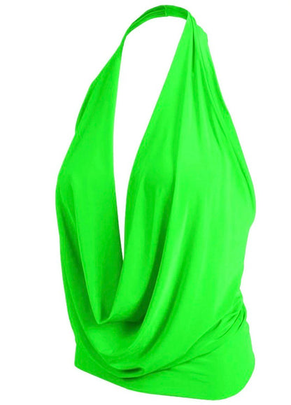 Draped Halter Neck Top