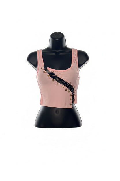 Blush Rebel Cutout Crop Top
