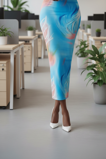 Bodycon  Feather Dress